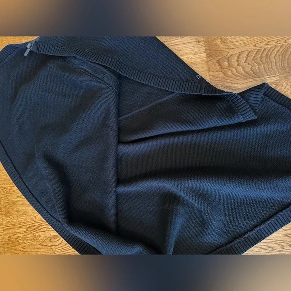 Lululemon🍋 On the Go Poncho Black Merino Wool One Size - Picture 10 of 13